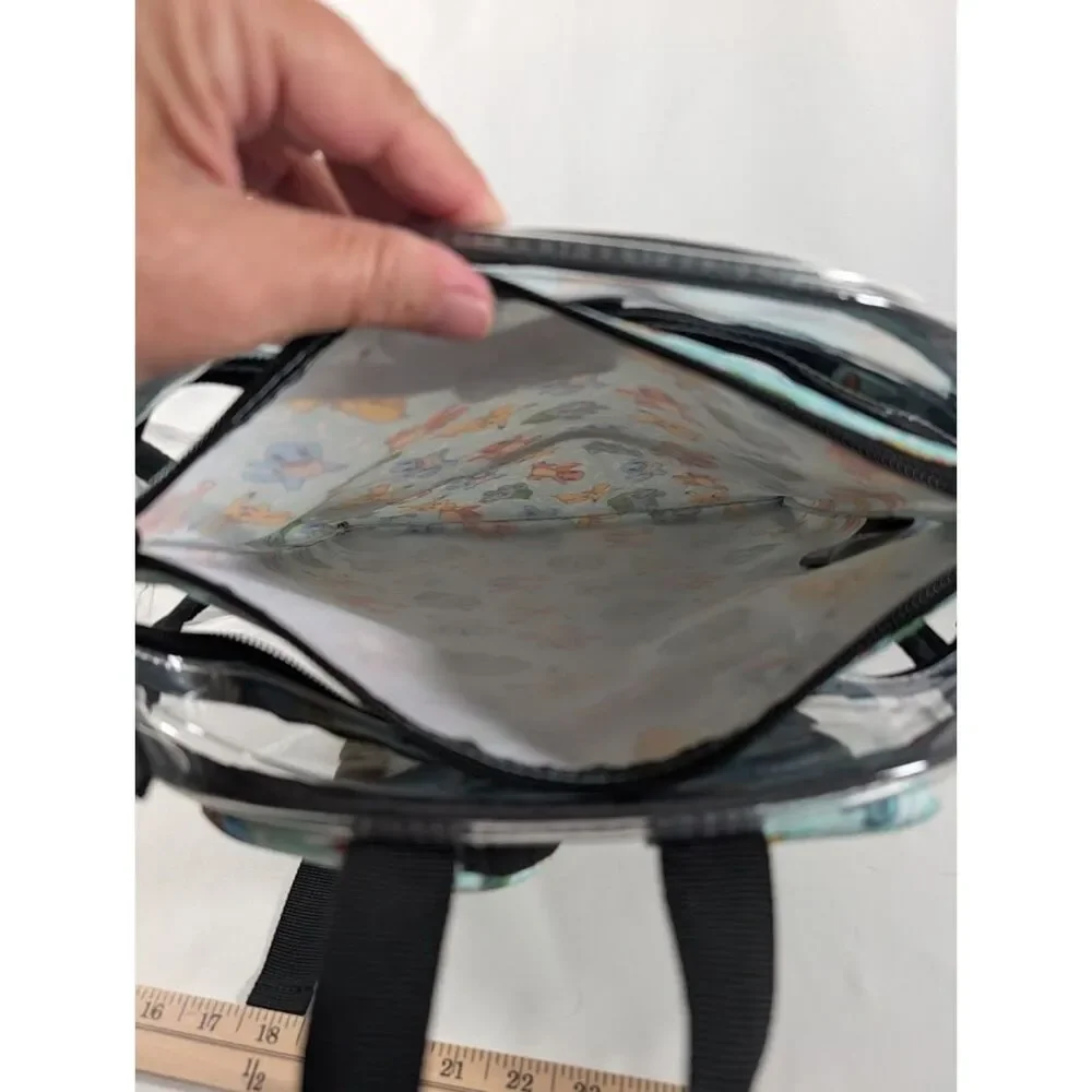 Pokemon Clear Backpack Pikachu Charmander Squirtle Bulbasaur Aqua PVC